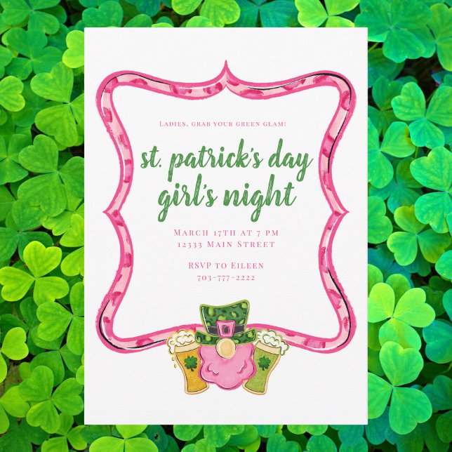 Invitación Noche del Chica del Día de San Patricio (Subido por el creador)