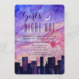 Invitación Noche del Chica en el centro al atardecer