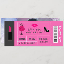 Invitación Noche del Fiesta de Glam Fashion Show