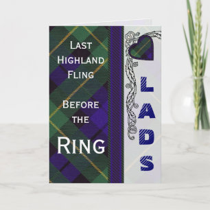 Invitación Noche del macho de los chavales - tartán del