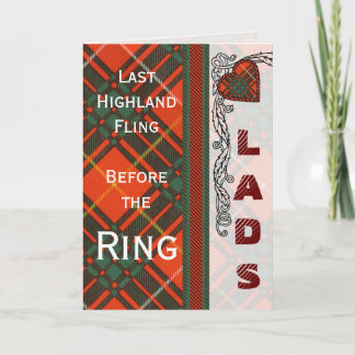 Invitación Noche del macho de los chavales - tartán del