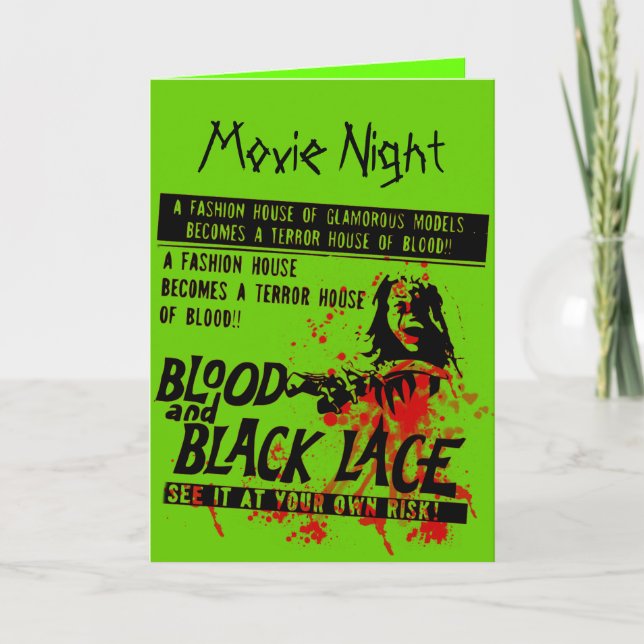 Invitación Noche del movimiento del vintage (Anverso)