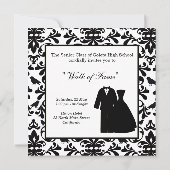 Invitación Noche del Prom (Anverso)
