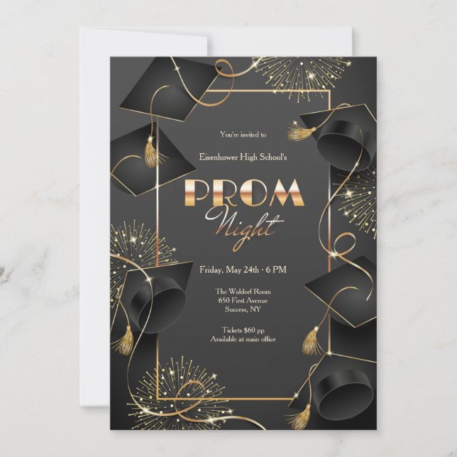 Invitación Noche del Prom  (Anverso)