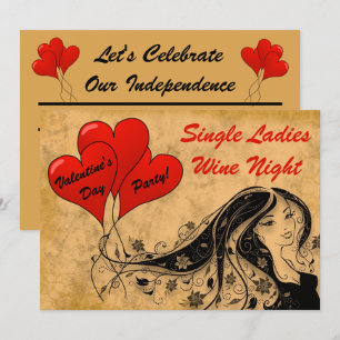 Invitación Noche del vino de las señoras del fiesta del el