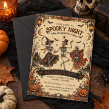 Noche Embrujada de Skeletons Bailarines de Hallowe