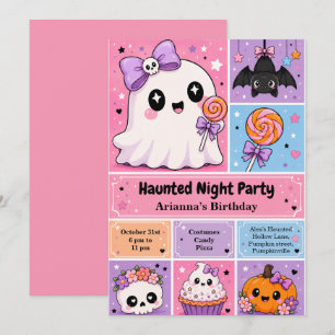 Invitación Noche Embrujada Fiesta de Cumpleaños – Noche de Ha