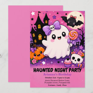 Invitación Noche Embrujada Fiesta de Cumpleaños – Noche de Ha