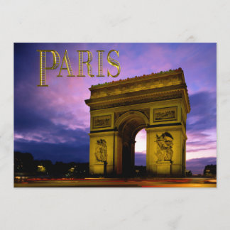 Invitación Noche en Arco del Triunfo París