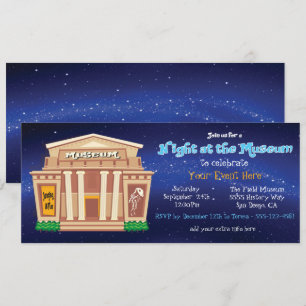 Invitación Noche en el evento de fiesta de boletos del Museo