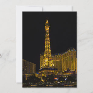 Invitación Noche en Las Vegas Vista de la Torre Eiffel