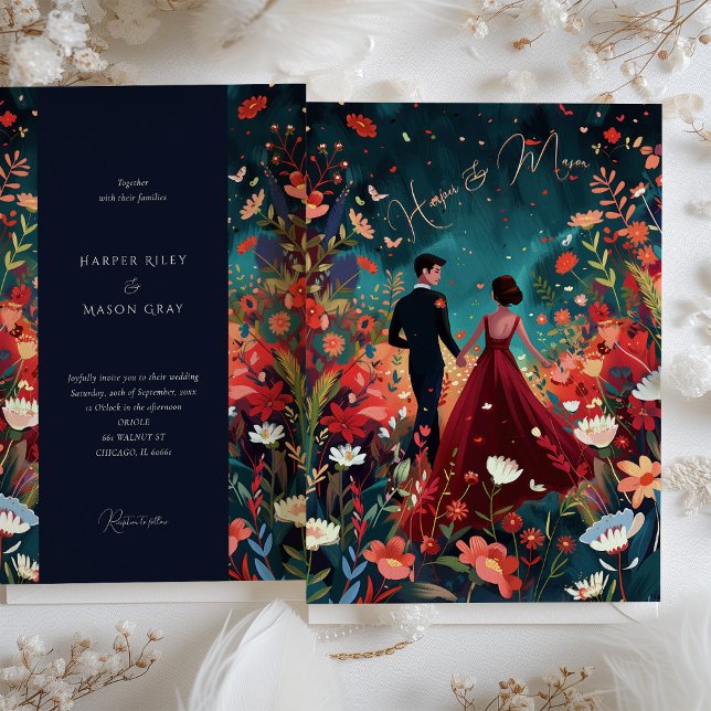 Invitación Noche encantada - Boda floral de la Marina de Borg (Subido por el creador)