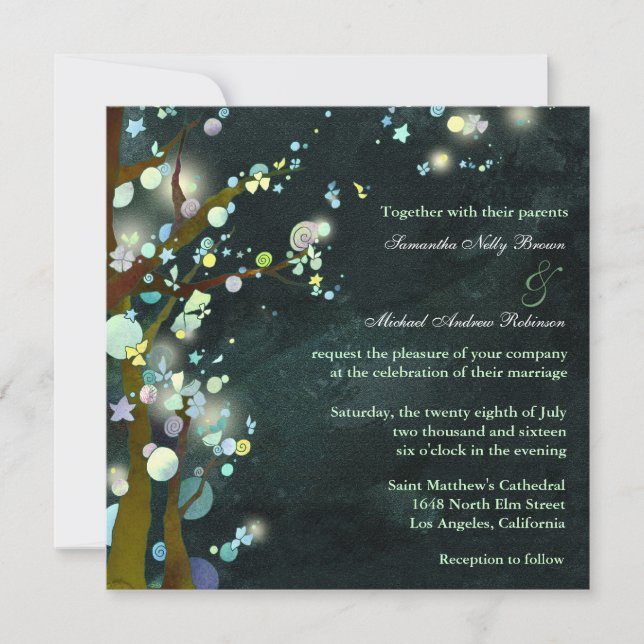 Invitación Noche encantadora:Invitaciones de matrimonio (Anverso)