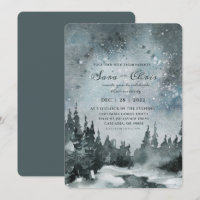 Noche estrellada | Boda de acuarela de bosque