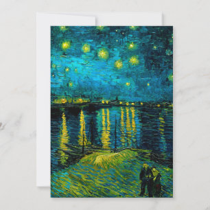 Invitación Noche estrellada de Van Gogh sobre el Ródano 