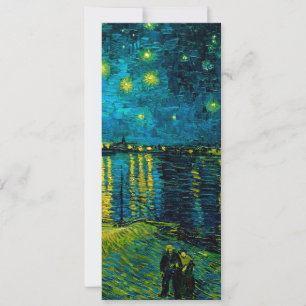 Invitación Noche estrellada de Van Gogh sobre el Ródano 