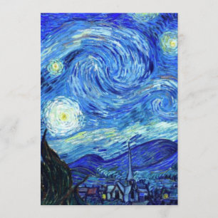Invitación Noche estrellada De Vincent Van Gogh