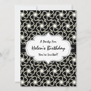 Invitación Noche estrellada elegante patrón de ráfaga de estr