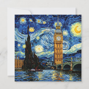 Invitación Noche estrellada Gran Ben Londres Inglaterra
