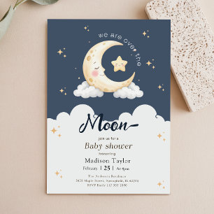 Invitación Noche estrellada mística luna baby shower
