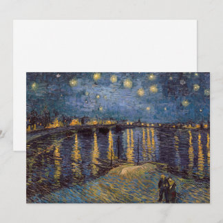 Invitación Noche estrellada sobre el río Ródano por Vincent V
