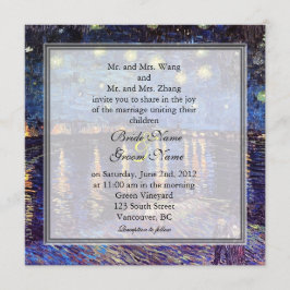 Invitación Noche estrellada sobre el Ródano, boda
