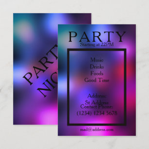 Invitación noche fiesta fresco estilo club suave