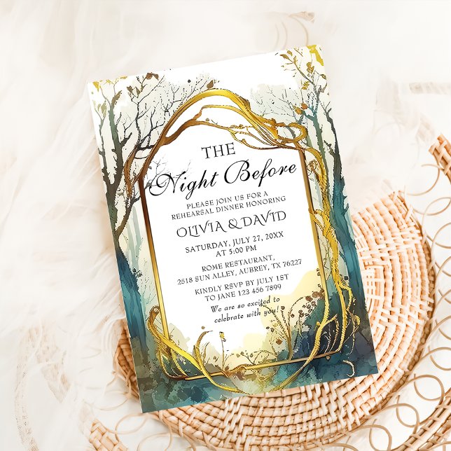 Invitación Noche forestal encantada antes de la cena del ensa (Subido por el creador)