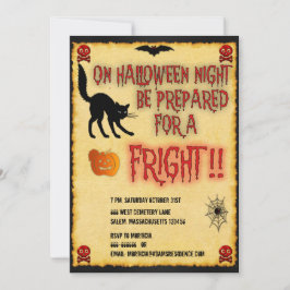 Invitación Noche Fright de Halloween