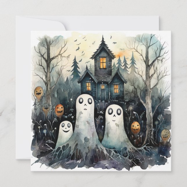 Invitación 👻 Noche 🎉 Ghouls En: ¡Una Soiree Spooktacular! � (Anverso)