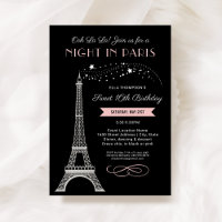 Noche Glamour en París Cumpleaños Dulces 16 Rosa