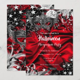 Invitación Noche Mágica de Halloween de Máscara Roja