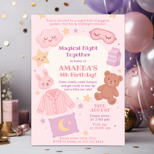 Invitación Noche mágica juntos fiesta de cumpleaños de Sleepo