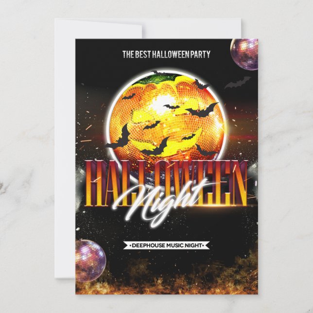 Invitación Noche musical de Halloween (Anverso)