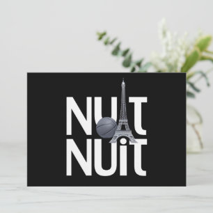 Invitación Noche Noche Noche de Baloncesto Palabra Francesa T