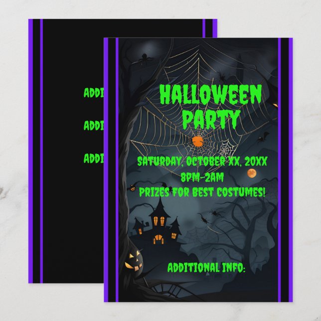 Invitación Noche oscura perdida 2 (Anverso / Reverso)