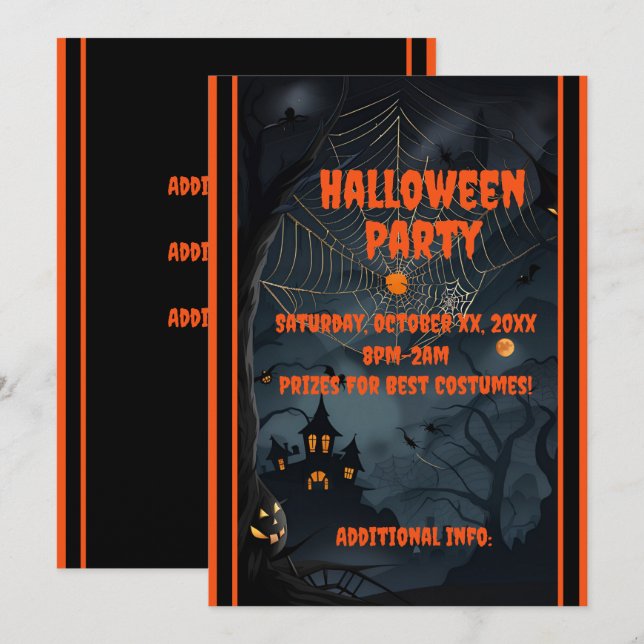 Invitación Noche oscura y perpleja (Anverso / Reverso)