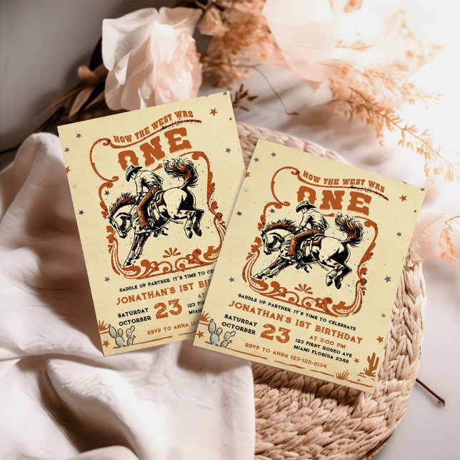 Invitación Noche retro 1 rodeo occidental de cumpleaños (Subido por el creador)