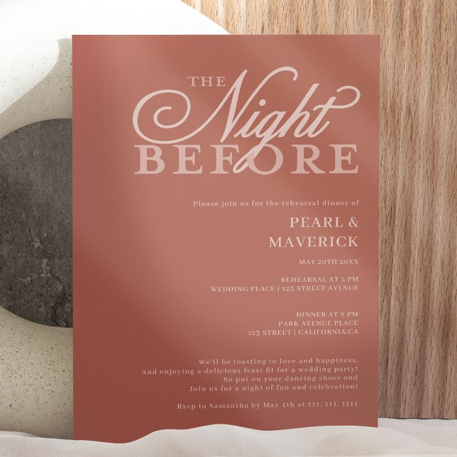 Invitación Noche retro antes de la cena de ensayo del boda bo (Subido por el creador)