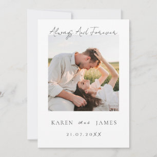 Invitación Noche Romántica Minimalista Foto de Boda