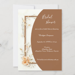 Invitación Noche rústica de armonía floral de tierra