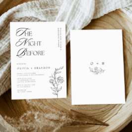Invitación Noche Rustica Moderna Antes De La Cena Del Ensayo