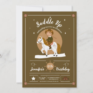 Invitación Noche rústica Saddle Up Cumpleaños