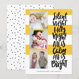Invitación Noche silenciosa tres Navidades de festividades fo