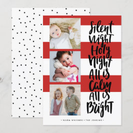 Invitación Noche silenciosa tres Navidades de festividades fo