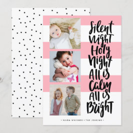Invitación Noche silenciosa tres Navidades de festividades fo