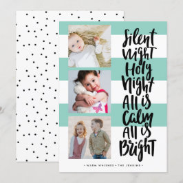 Invitación Noche silenciosa tres Navidades de festividades fo