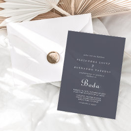 Invitación Noche simple Boho Boda Boda