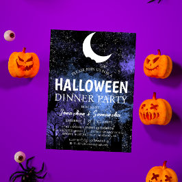 Invitación Noche simple de murciélagos Luna llena Fiesta de c