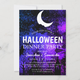 Invitación Noche simple de murciélagos Luna llena Fiesta de c